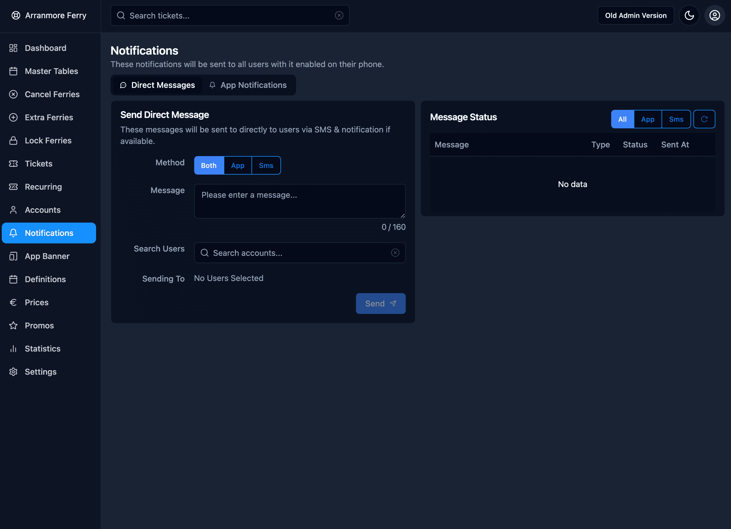 Notify Customers via Push Notifications, SMS or Email