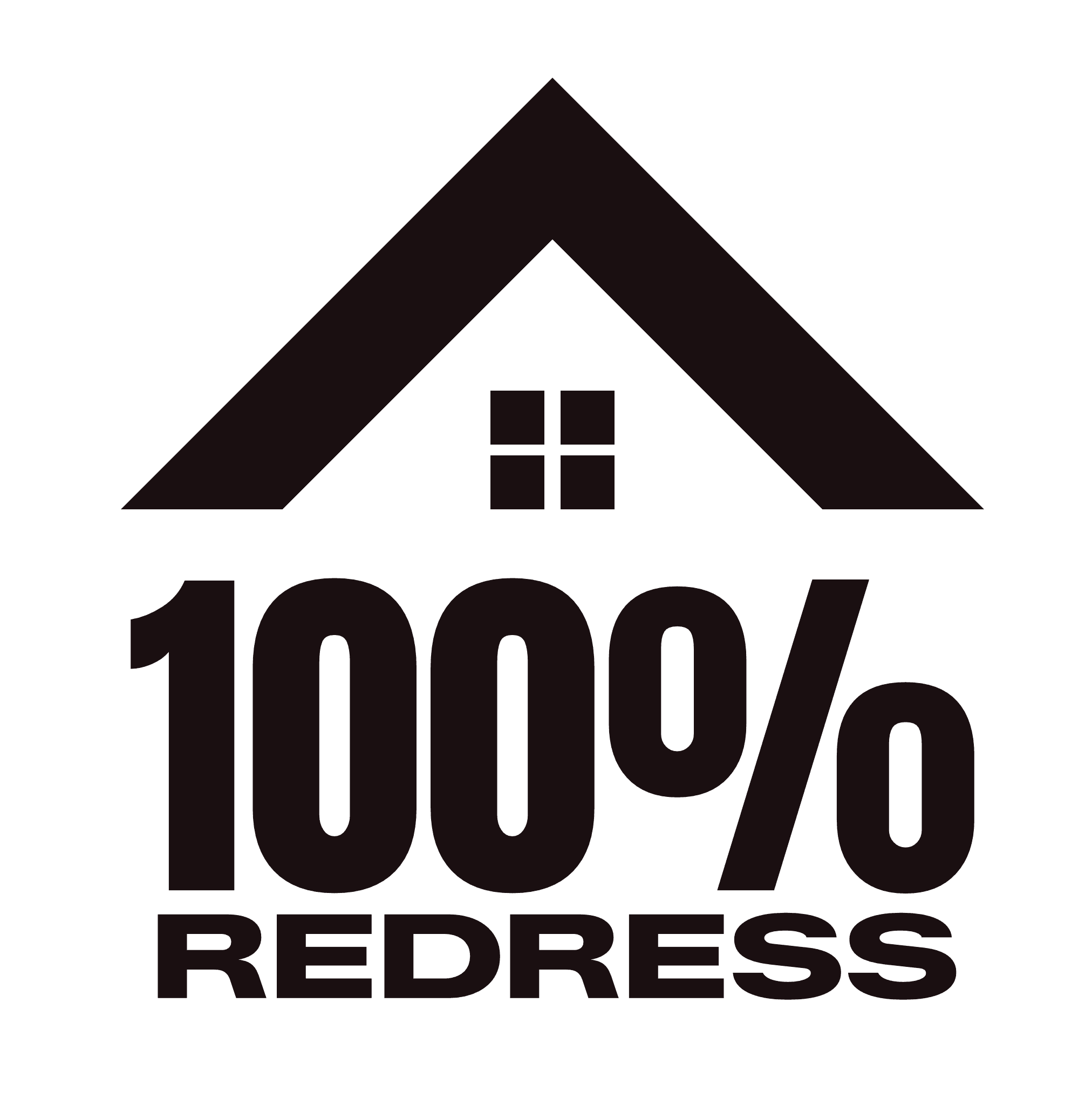 Image 100% Redress Party Logo - Mono Black